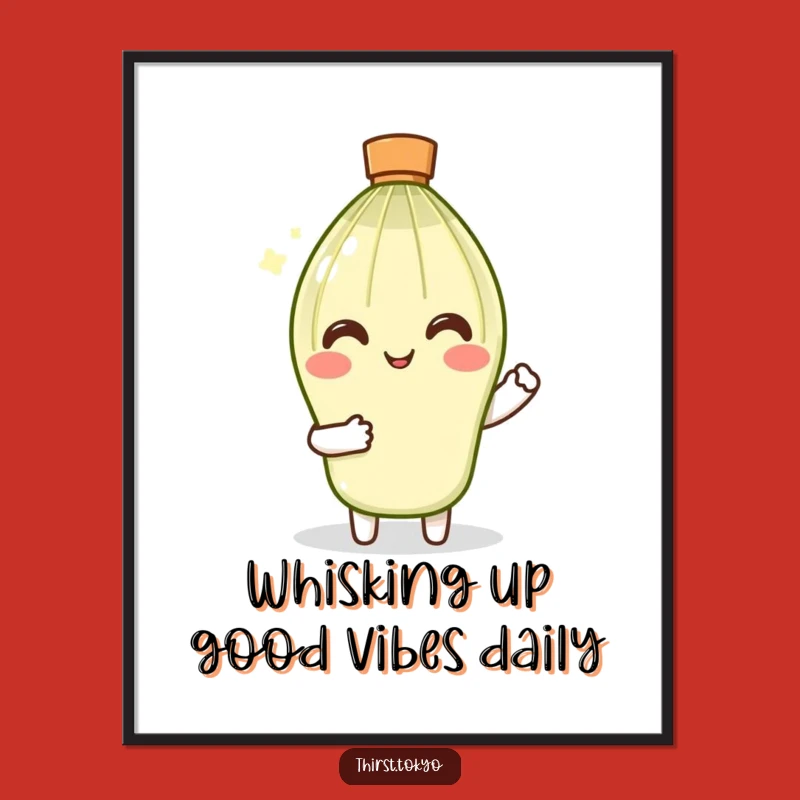 Matcha Whisk Wall Art Free Printable: Zen Stir Decor Downloadable