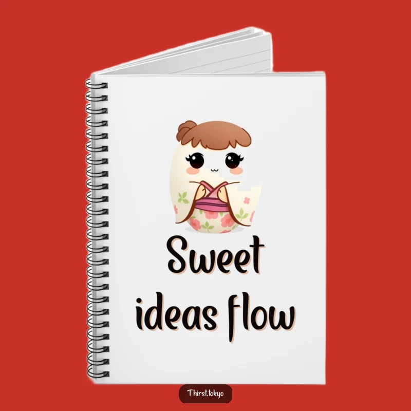 Funny Mochi Kimono Notebook: Cute Round Journal Gift